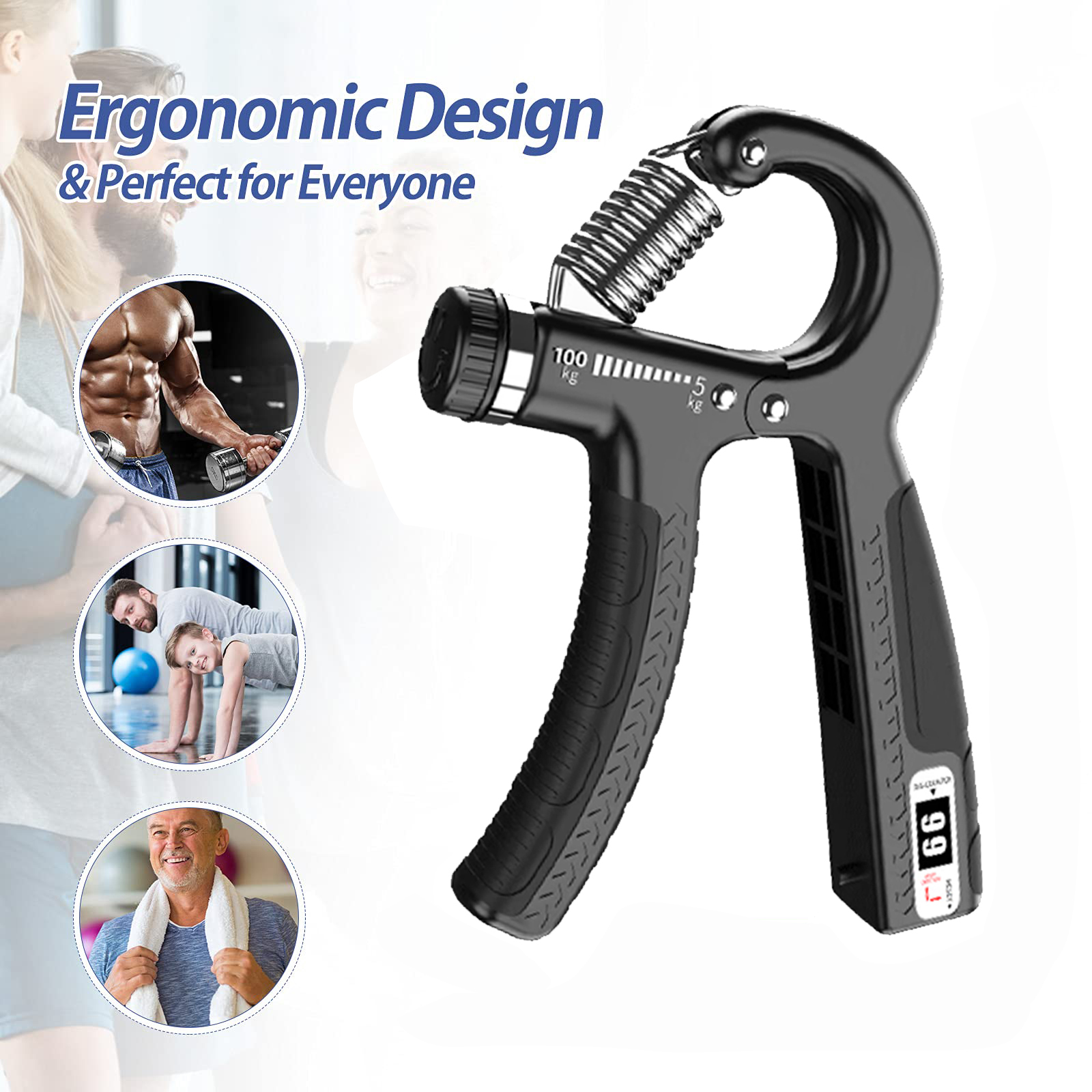 R-förmiger Federgriff, professionelle Handgelenkstärke, Arm, Muskel, Finger, Rehabilitation, Ausbildung, ÜSpund, Fitnessgeräte