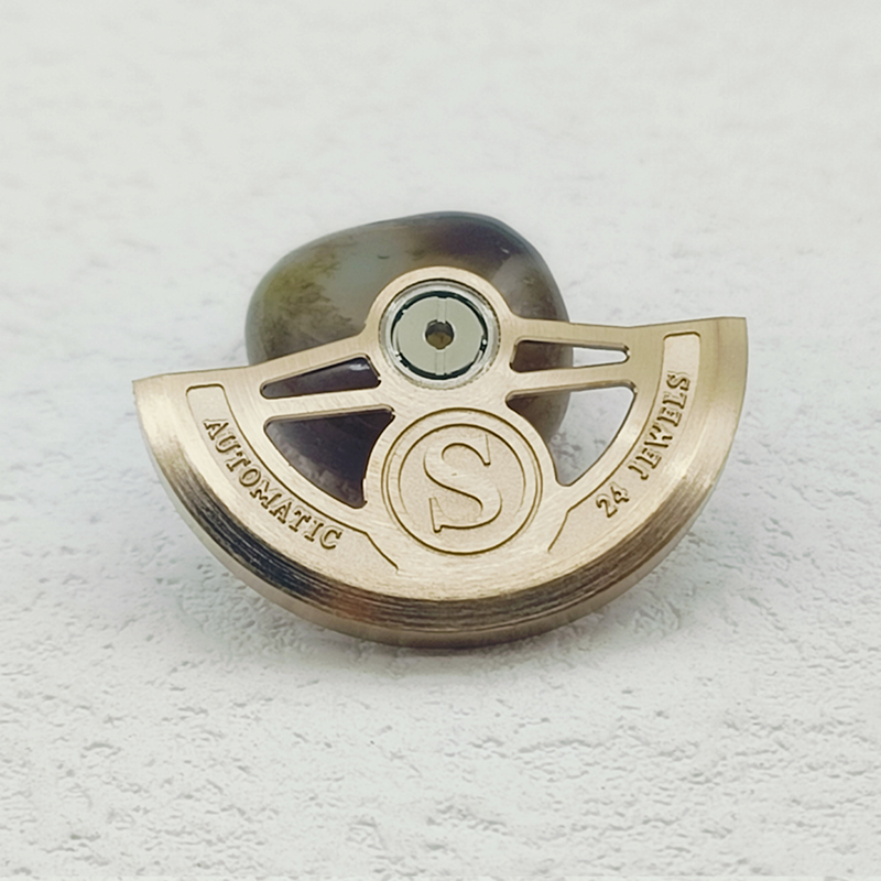 Movimientos de reloj NH35 NH36, rotores de peso oscilante personalizados, aptos para movimientos NH34 NH35 NH38 NH39 4R 6R, piezas compatibles de repuesto: Oro