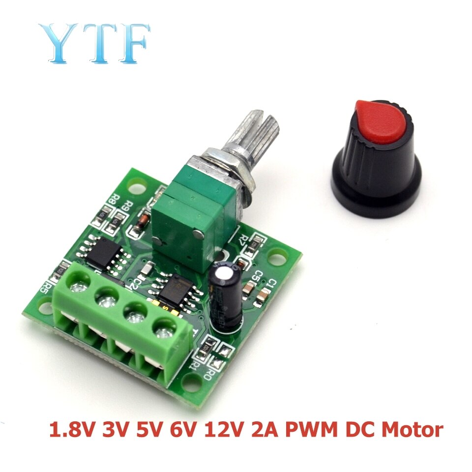 WayinTop 2pcs PWM Moteur Contrôleur De Vitesse Basse Tension DC 1 8v 3v 5v 6v 12v 2a A 465669