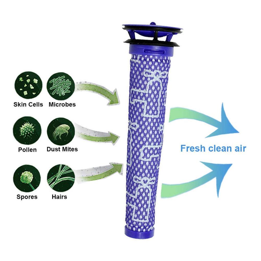 8 Pack Pre-Filters and 2 Pack HEPA Post-Filters Replacements Compatible Dyson V8 and V7 Cordless Vacuum Cleaners