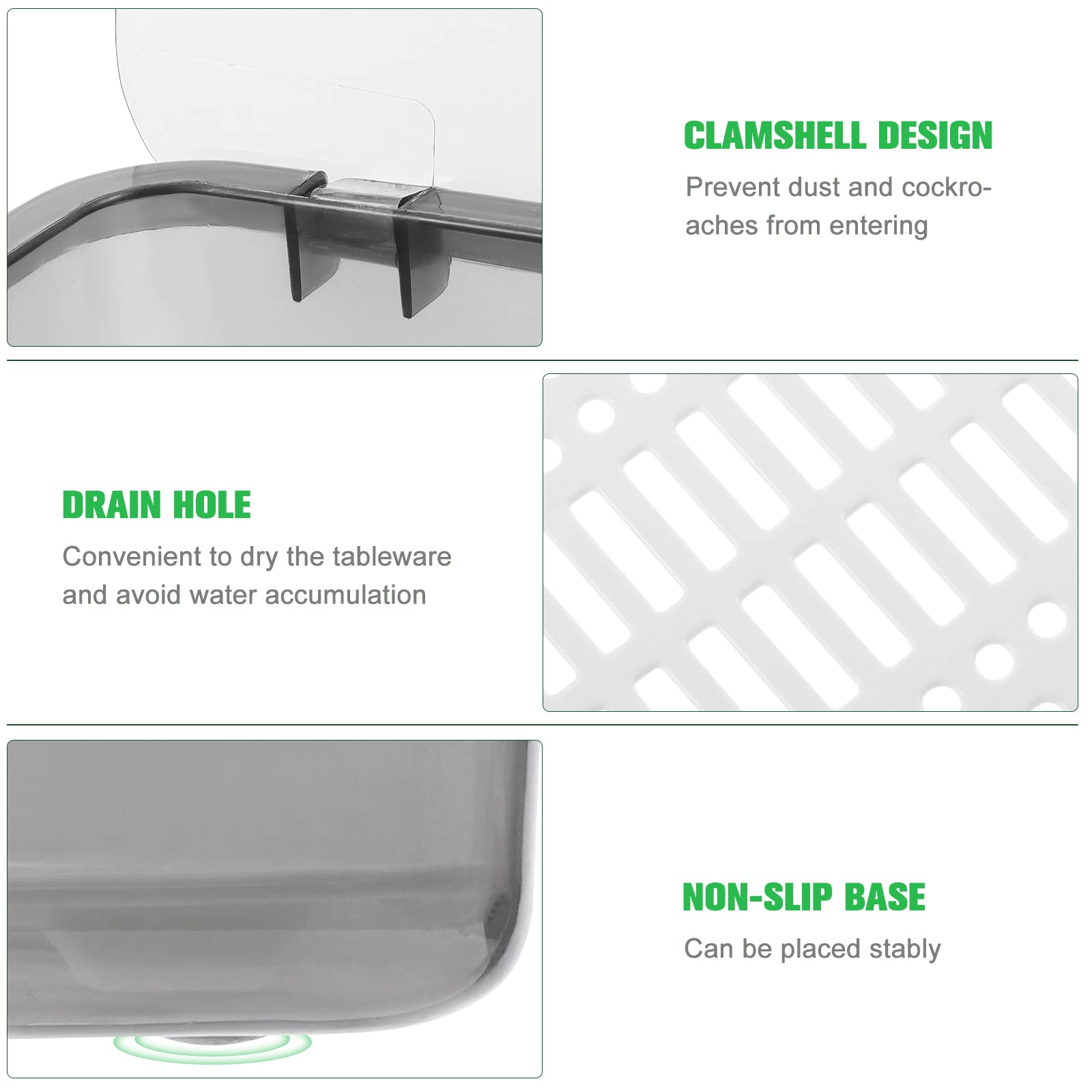 Flatware Plastic Tray Storage Drawers With Lid Kitchen Cutlery and Utensil Drawer Organizer Silverware Countertop Container