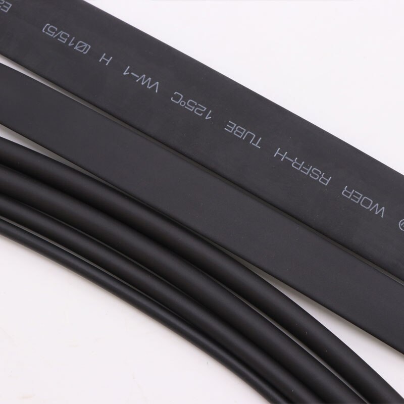 1M Diameter 1.5~50mm No Glue Heat Shrink Tubing 3:1 Ratio Waterproof Wire Wrap Insulated Adhesive Lined Cable Sleeve Black