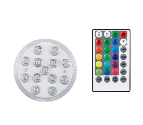 28key RF remote distance 50m Magnetic Submersible 13 Led RGB Light with Suction Cup for Fountain Pool Underwater Night Lamp: 1 controller 1 light