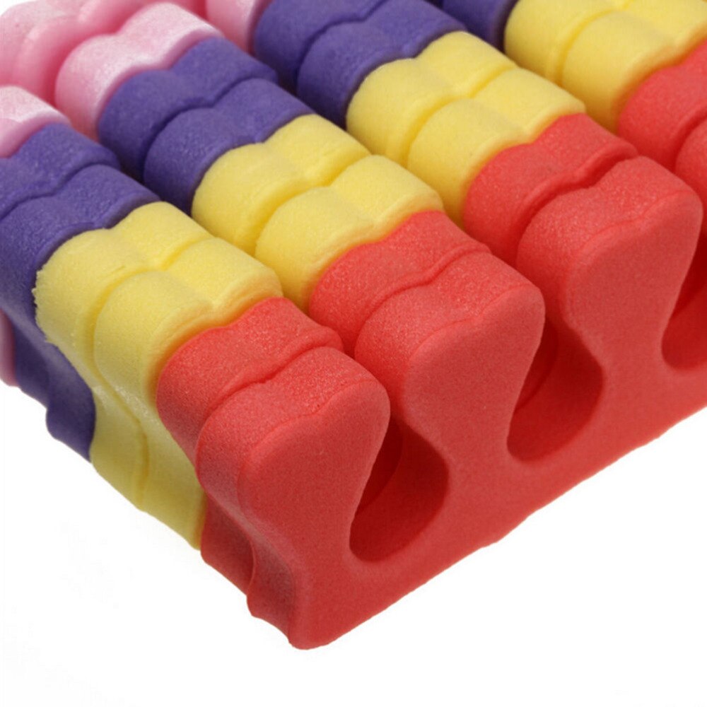 10x blød svamp skum finger tå separator nail art salon pedicure manicure værktøj