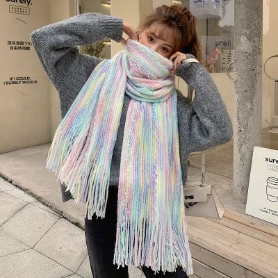 Nova chegada da moda outono inverno colorido cachecol feminino quente de alta qualidade elegante bonito ao ar livre fresco adorável vintage borla xale: WHITE