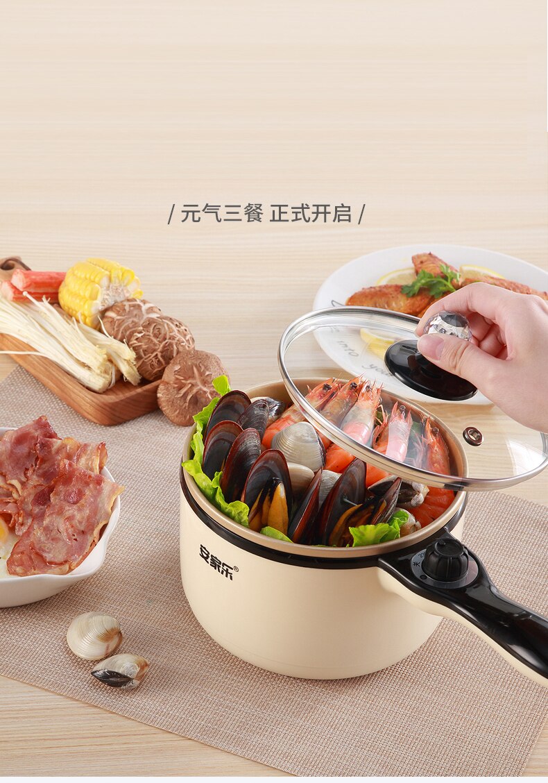 220V 230W/600W Mini Multi Cooker for Single/Double Layer Electric Rice Cooker Stainless Steel Inner Fry/Steamer Pot/Boil