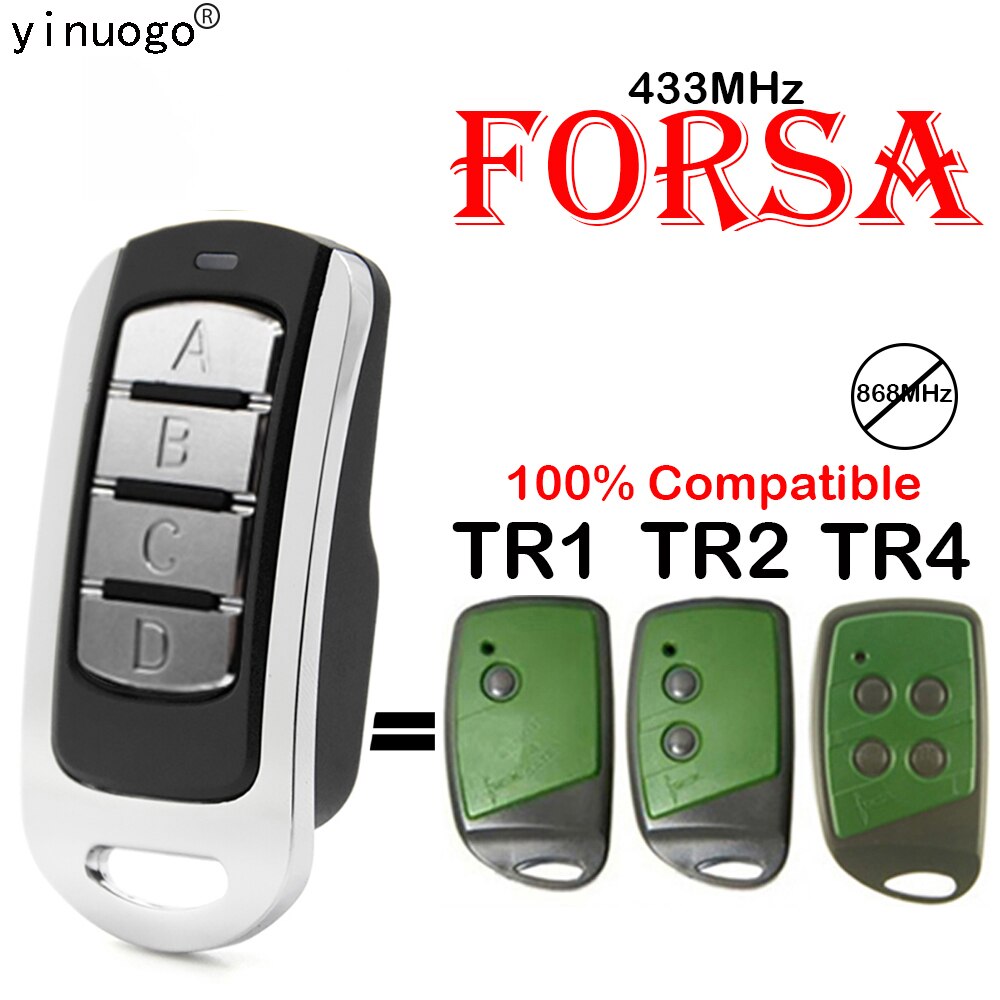 FORSA TR1 TR2 TR4 Garage Door Remote Control 433.92mhz Replacement FORSA Remote Control Gate Opener Wireless Transmitter