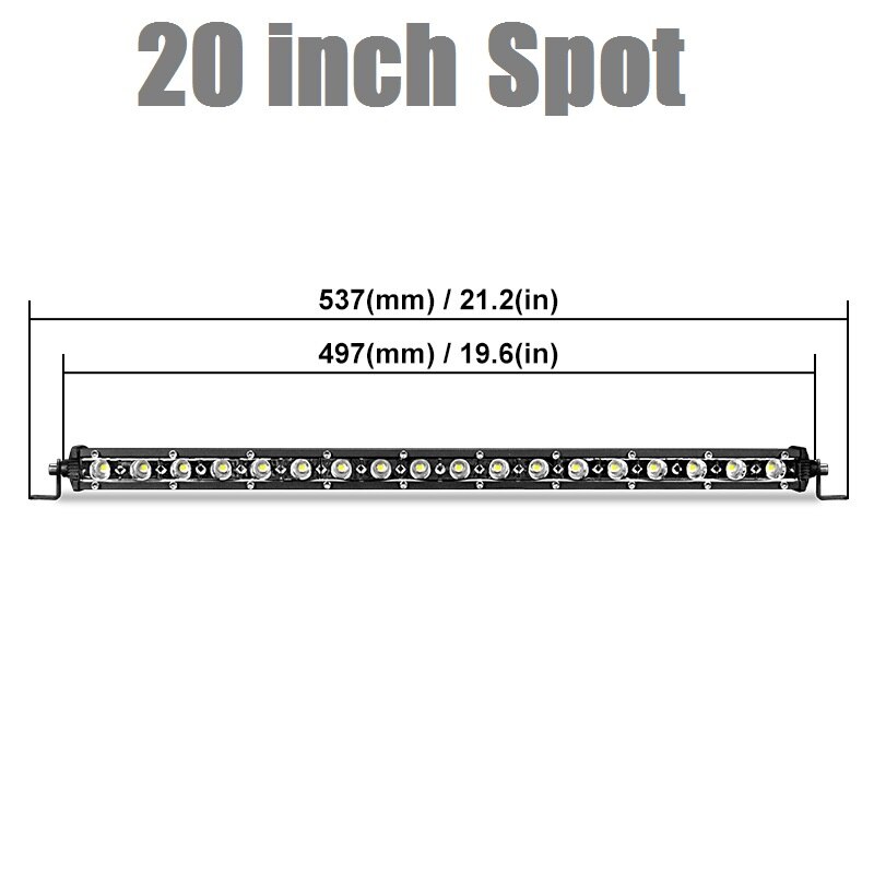 7 10 13 20 Inch Enkele Rij Offroad Led Licht Bar 18 W 36 W 54 W Led Verlichting bar Flood Spot Beam Dagrijverlichting Atv Suv: 20inch spot