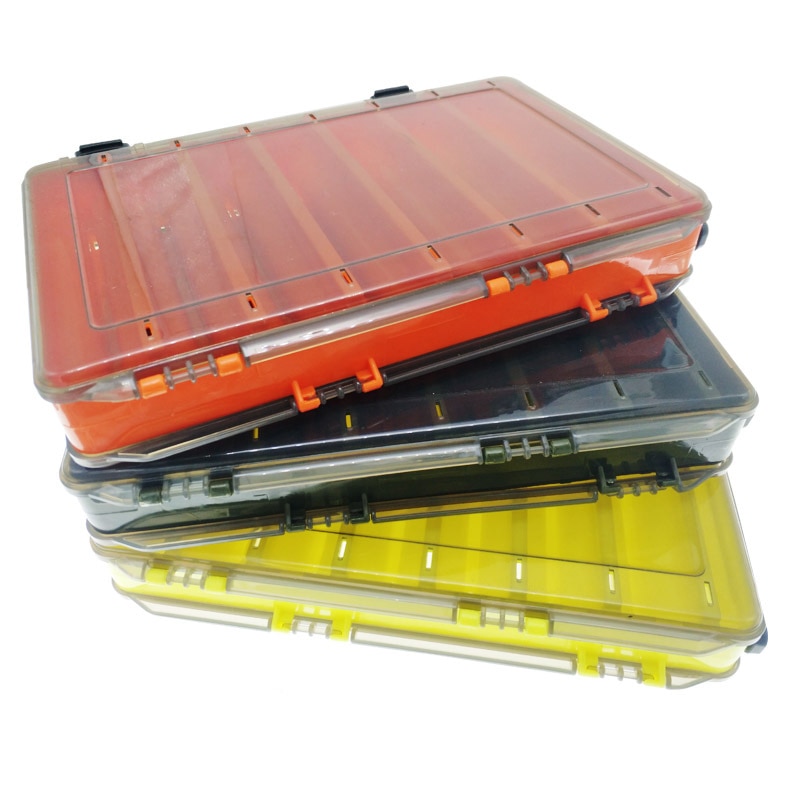 Fishing Lure Box Tackle Box Double-decker Sub-bait Box Portable Bait Fishing Gear Storage Box Double Sided Tackle Box