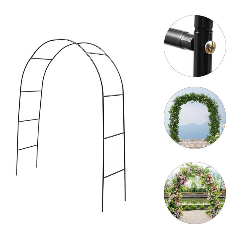 1 Set Metal Pergola Arbor Wedding Arch Garden Outdoor Indoor Assemble Freely Horticultural Arch Flower Stand