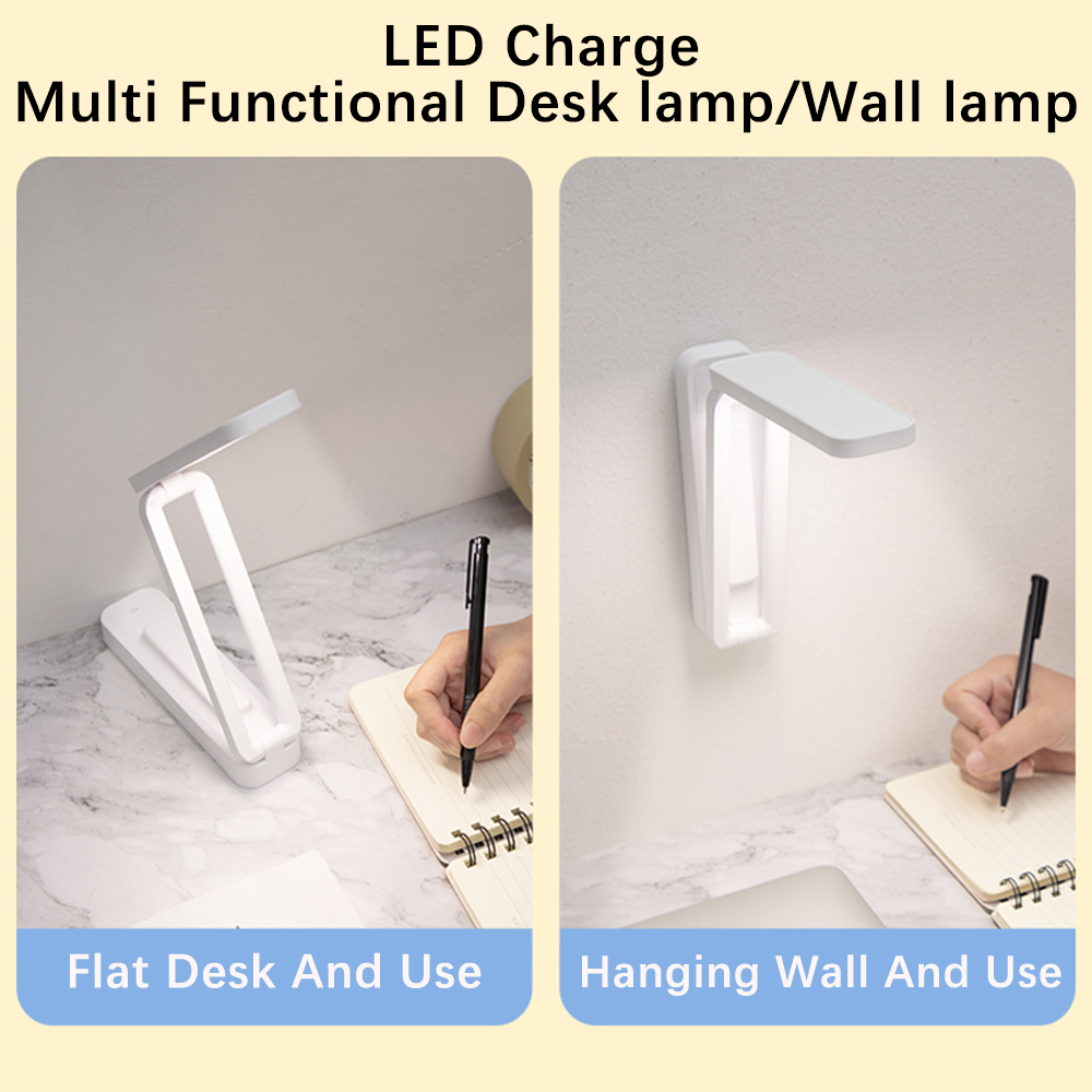 Oplaadbare tafellamp Dimbaar nachtlampje Opvouwbare LED Touch Home Slaapzaal Slaapkamer Bureauverlichting Afstandsbediening muur Led-lamp