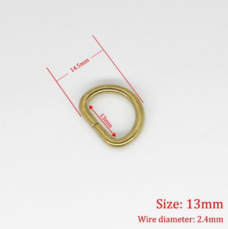 2 Stck Solide Durcheinander D Ringe Schnallen für Tasche Gurt Gürtel Geldbörse Gurtband Hund Kragen 10-38mm Innen breite Leder Handwerk DIY Zubehör: innere Breite 13mm
