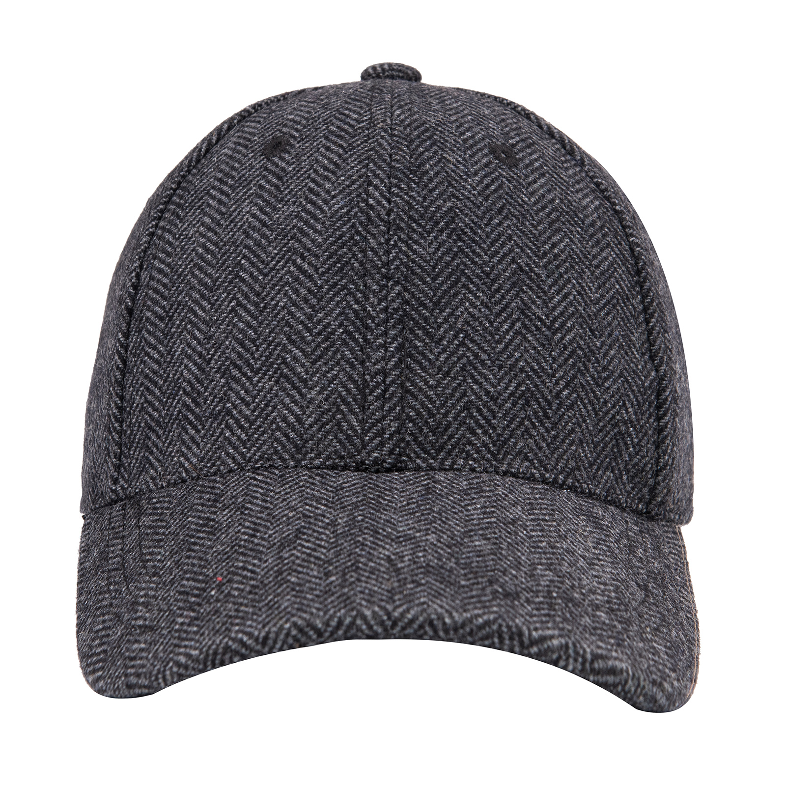 Botvela herrkeps i fiskbensmönstrad tweed, klassisk, åtsittande hatt i ullblandning , 835