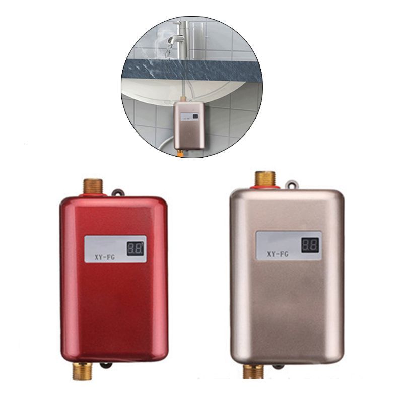3800W Water Heater Mini Tankless Instant kitchen Heating Thermostat US Plug Intelligent Energy Saving Waterproof 10166