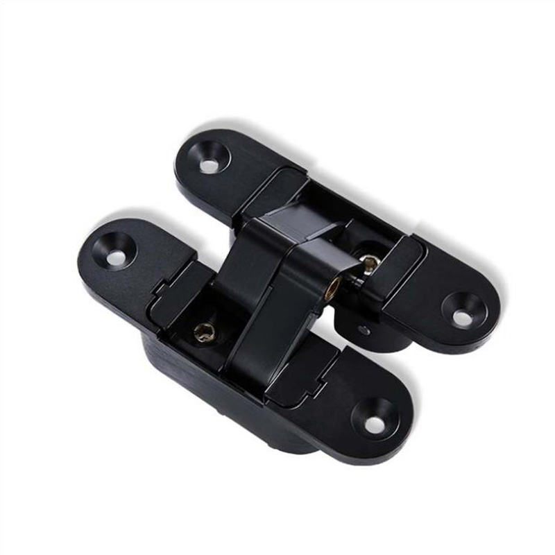 Drie-Dimensionale Onzichtbare Deur Scharnieren Houten Deur Vouwen Blind Deuren Cross 180 Graden Binnen En Buiten Open Verborgen Scharnieren: Black / right open