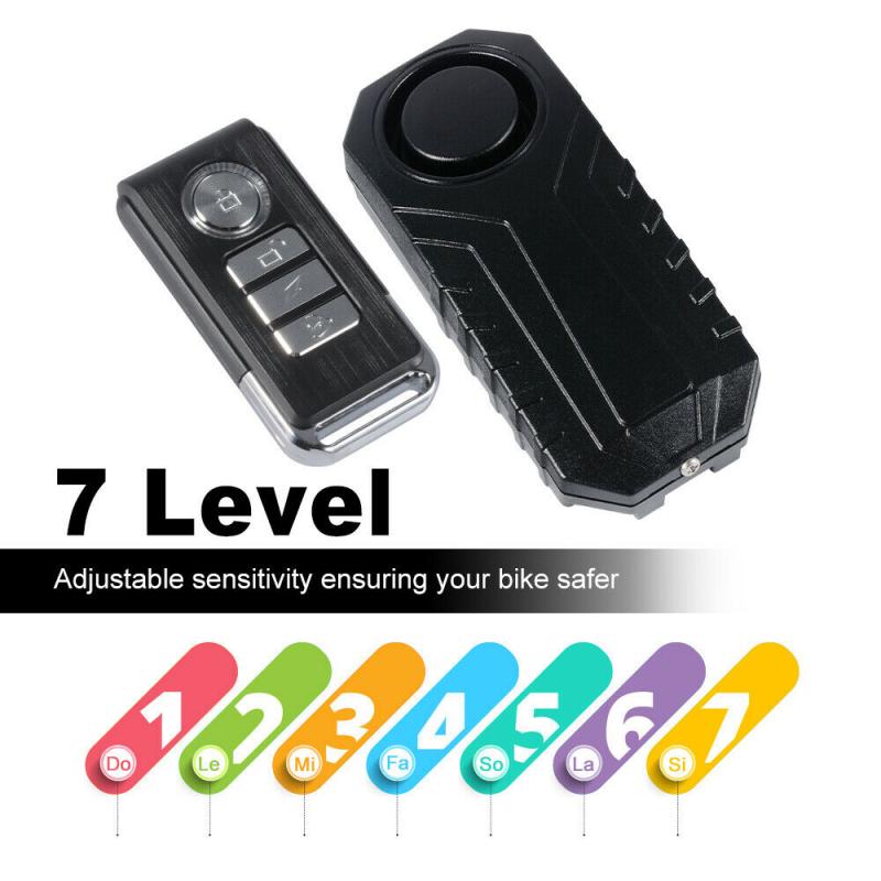 113dB Loud Wireless Bicycle Anti-theft Alarm Waterproof Remote Control Bike Motorcycle Electric Vehicle Warning Alarm Sensor