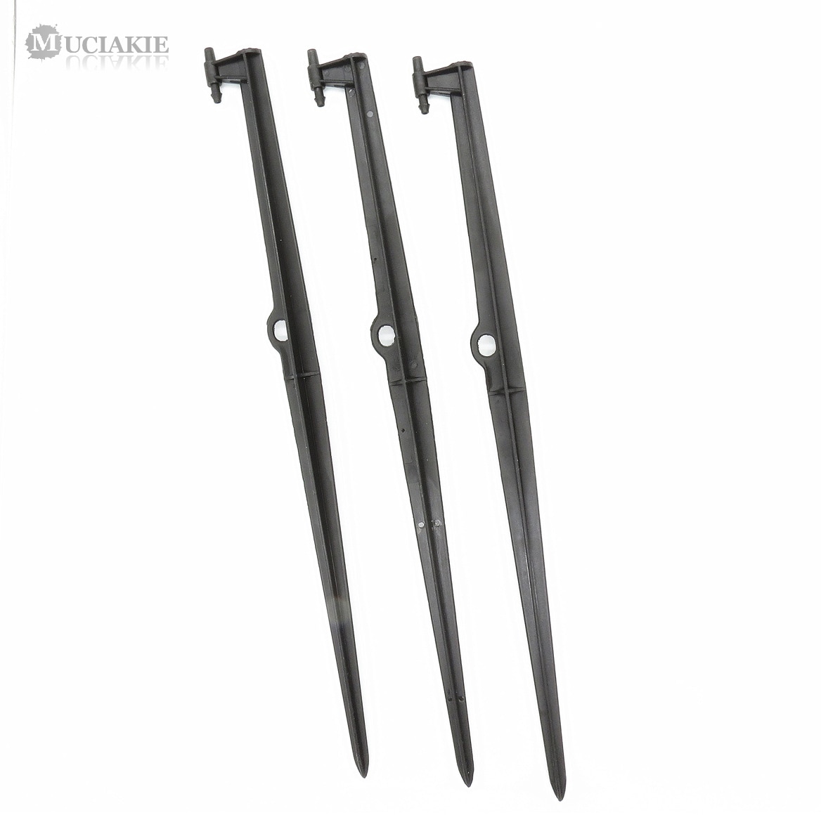 Muciakie 10 stk 45cm hødu faste staker til hage drypp vanningsspinkler 8/11 4/7mm slange pigg sprøyte slange brakett stativ
