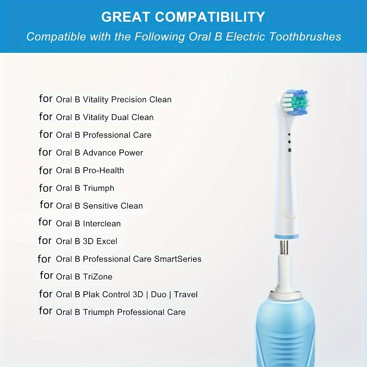 Têtes de brosse à dents de rechange, 4/12/16 pièces, compatibles avec oral-b Braun, têtes de brosse à dents électrique professionnelle