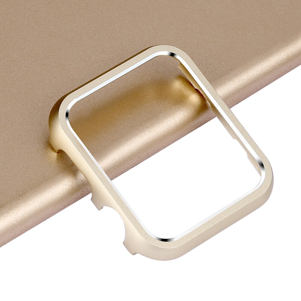 for iWatch 4 5 Case Aluminum Metal Frame Alloy Protector Cover Case Perfect Fit for Apple Watch Series 1 2 3 38mm 42mm 40mm 44mm: Gold / 42mm