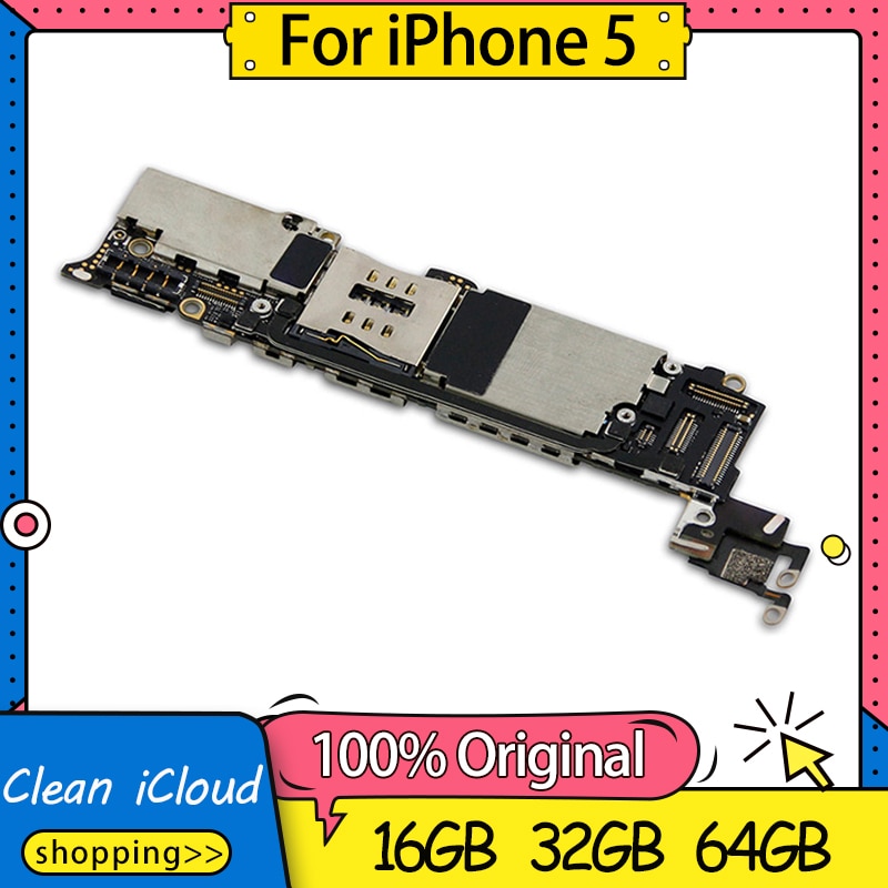 Originele Ontgrendeld Voor Iphone 4 4S 5 5C 5S 5SE Se Moederbord, demonteren Voor Iphone 5 5G Logic Board Met Ios Systeem