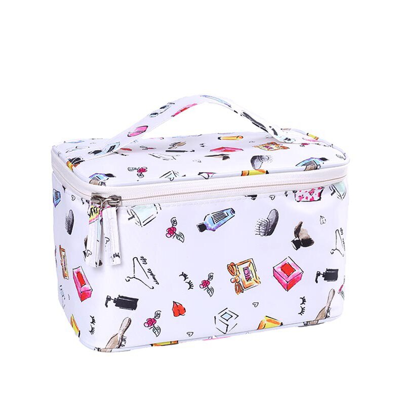 Multifunktions Reise Kosmetik Tasche Frauen Make-Up Taschen Pflege Organizer Wasserdicht Weibliche sStorage Bilden Fälle: White perfume