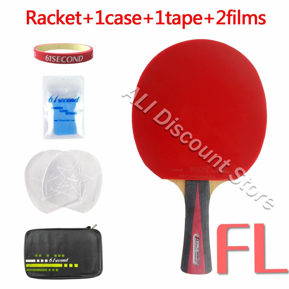 Palio ENERGIE 03 Blade met 2x CJ8000 H40-42 Rubbers voor een Tafeltennis Combo Racket FL: FL with F 1case