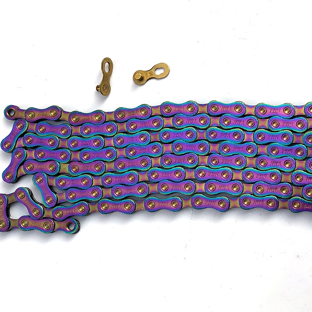 YBN Bicycle Chain 12 Speed Plating Color MTB Mountain Road Bike Chain For SRAM Shimano Campanolo System