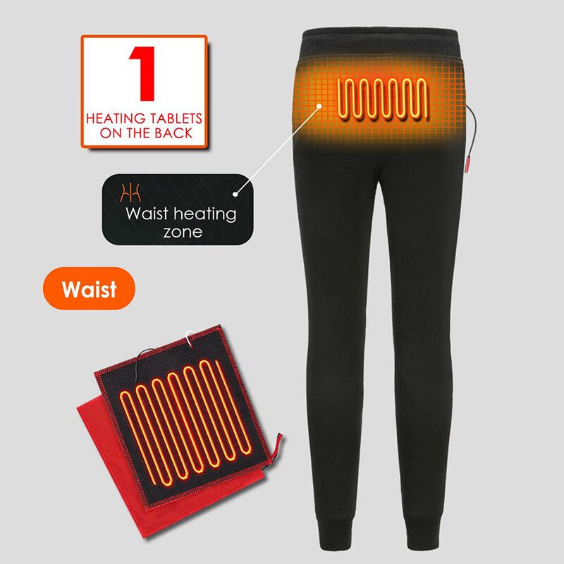 Winter Usb Verwarmde Broek Mannen Zelf Verwarming Broek Vrouwen Outdoor Wandelen Skiën Warme Slanke Elektrische Verwarming Thermische Broek Broek