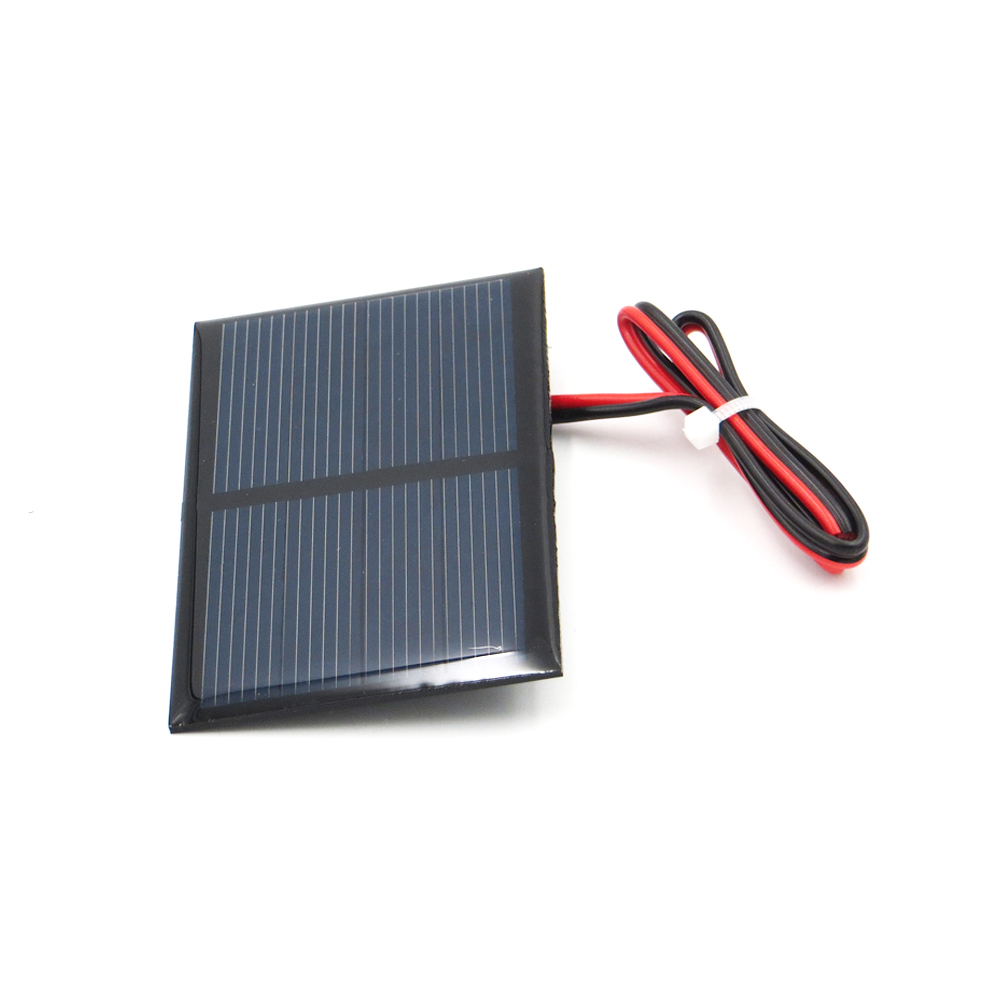 2 v 300ma med 30cm forlængerledning solpanel polykrystallinsk silicium diy batterioplader lille mini solcellekabellegetøj 2v volt