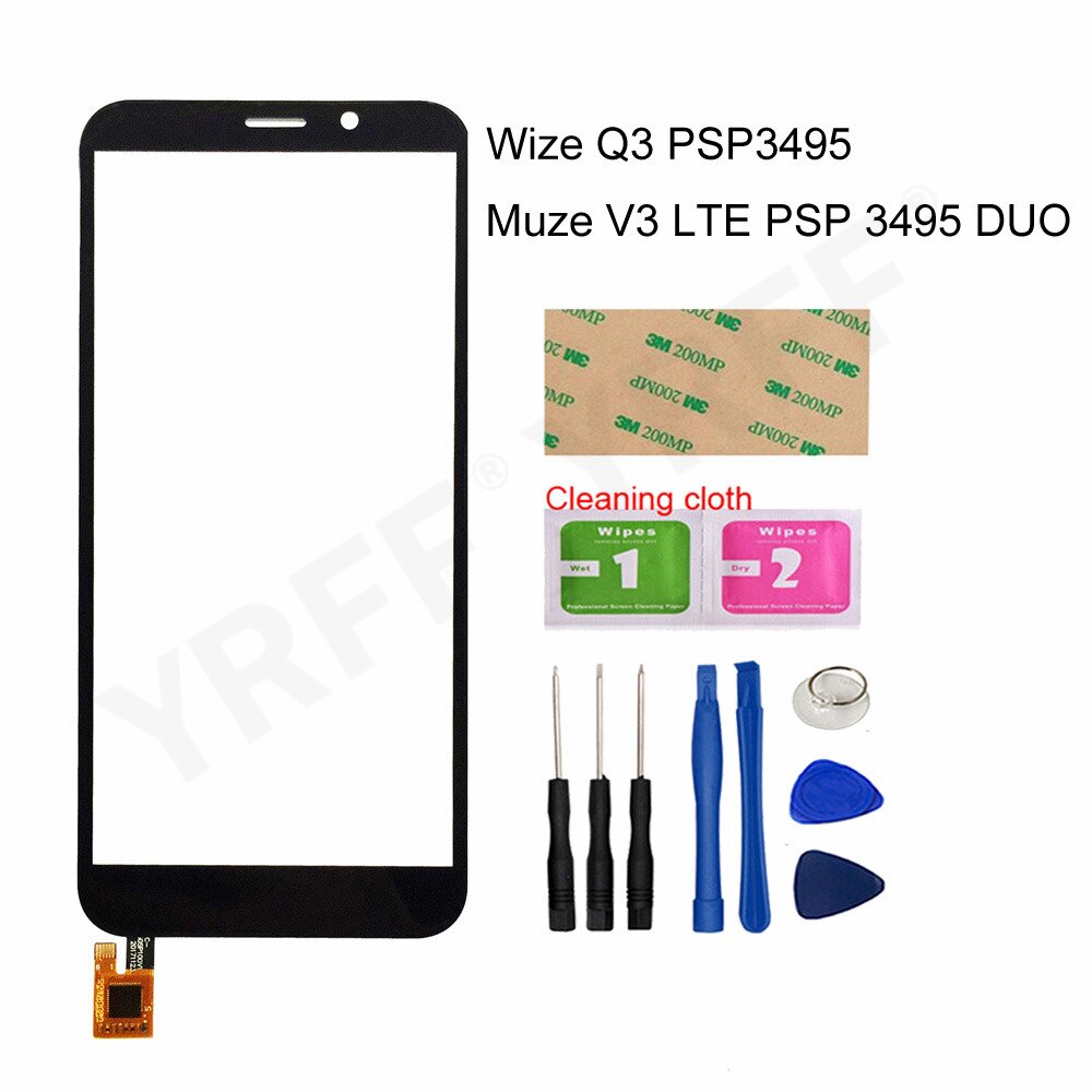 For Prestigio MUZE K3 LTE PSP3534 DUO Touch Screen For Prestigio Wize Q3 PSP3495 Muze V3 PSP3495duo Touch Screen Digitizer Panel: PSP3495 Tool