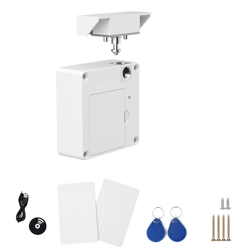 Elektronische Kast Slot Verborgen Diy Rfid Slot Met Usb Kabel Voor Houten Kast Lade Locker Kast Met 4 Sleutelkaarten/Fobs: Black