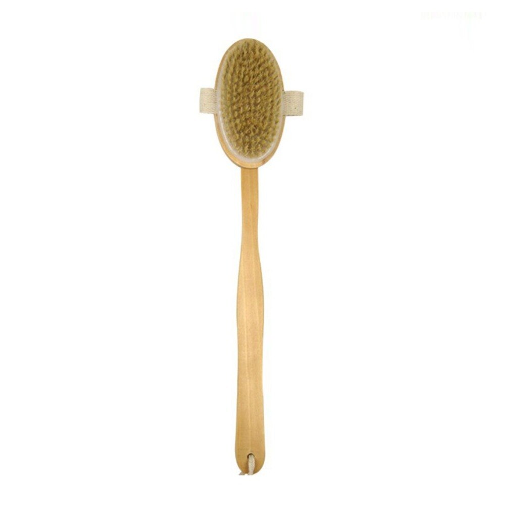 1 pcs Long Wooden Handle Bath Body Brush Natural Bristles Exfoliating Body Massager Brush Skin Cleaning for Bathroom