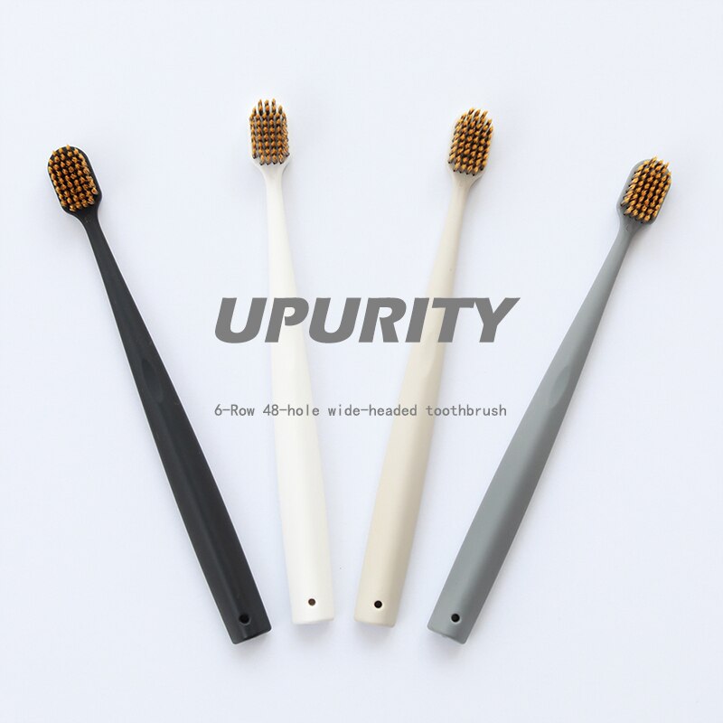 Yunli-brosse à dents en spirale, brosse à tête large super douce, poignée verte, brosse à 4 couleurs pour les adultes