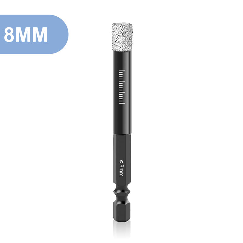 Diamant beschichtete Sechs kant bohrer für Marmor glaskeramik, Lochsäge-Trocken bohrer Diamant kern bohrer, Keramik fliesen bohrer: Silber