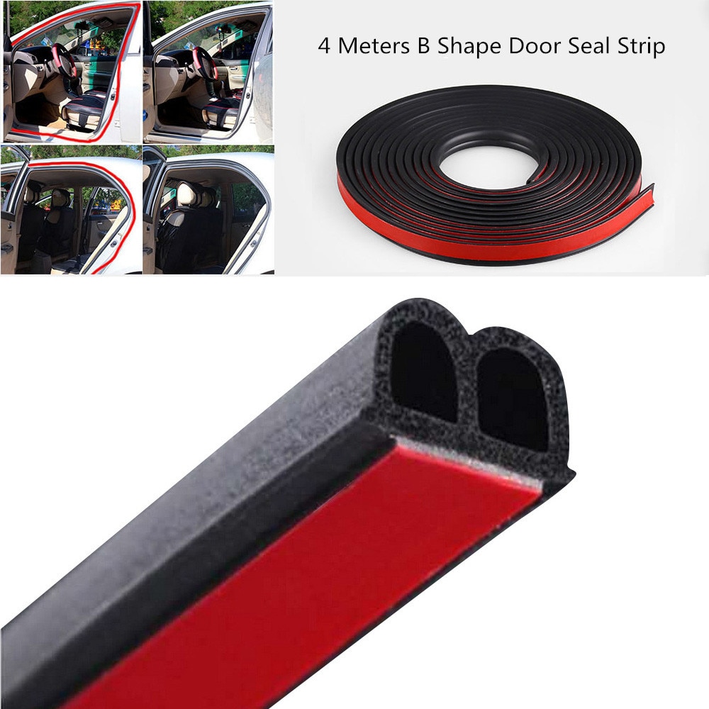 4 Meter B Vorm Auto Deur Afdichting Strip Geluidsisolatie Voor De Auto B Type 3M Deur Afdichting Strips auto Rubber Afdichtingen