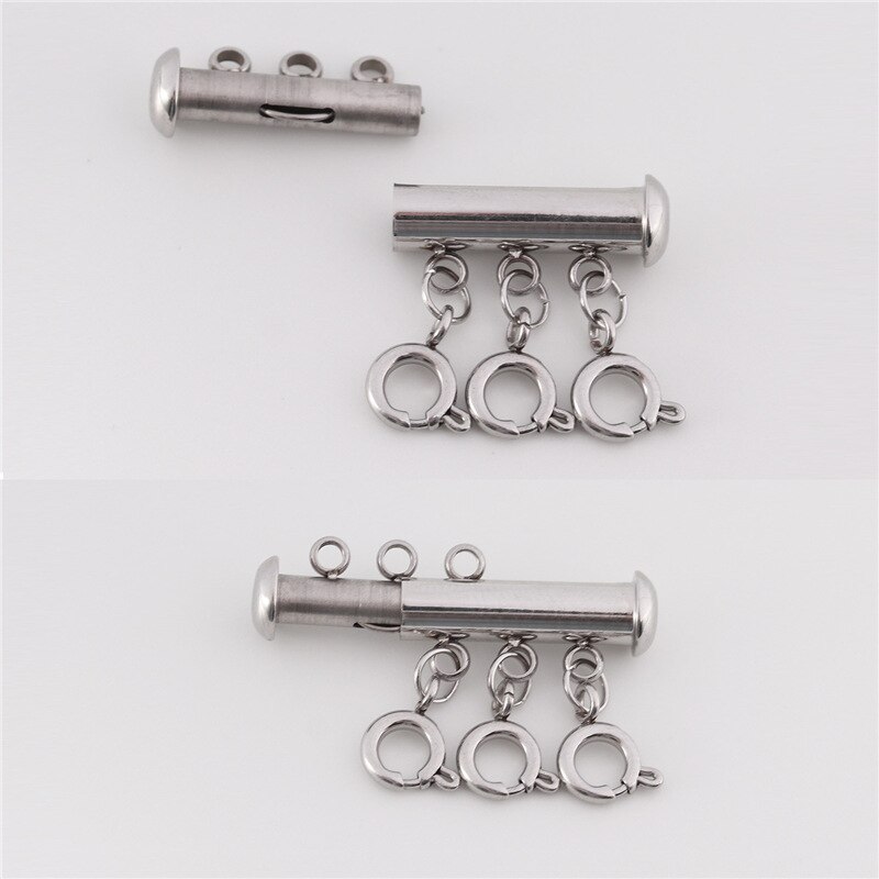 3 Sets/partij Multi Karabijn Gelaagdheid Streng Ketting Sluiting Connectors Voor Diy Maken Armband Sieraden Accessoires