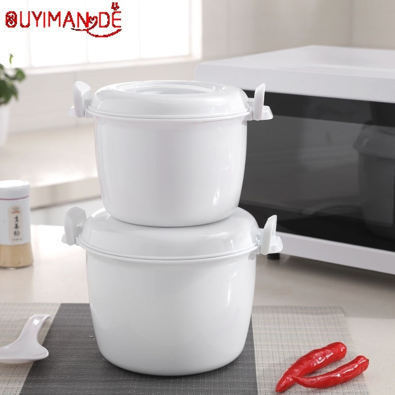 Horno de microondas portátil, arrocera, vaporera multifuncional, caja de almuerzo Bento de aislamiento térmico, utensilios de vapor de grado alimenticio PP