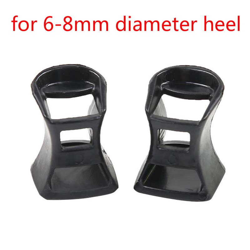 Protector de tacón alto de PVC para tacones de aguja estilo latino, cubiertas antideslizantes para baile, accesorios para zapatos de boda de novia, 1 par: Black S