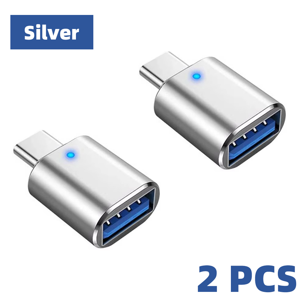 1/2PCS USB 3.0 To Type C OTG Charger Adapter Connector Type-C to USB Male To Type-c Adapt Converter for PC MacBook Car USB ipad: SKY BLUE
