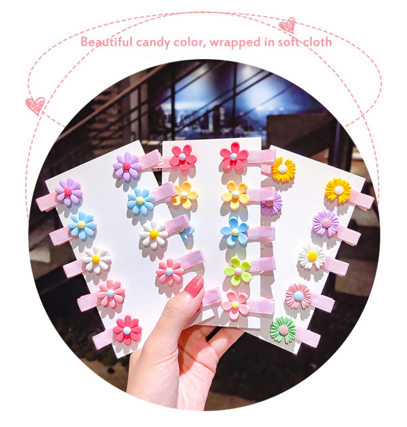 Horquilla para niños 10 Uds. Clip para el pelo bonito Color joyería Clip accesorios para el pelo de bebé Clip lindo bebé horquilla INS