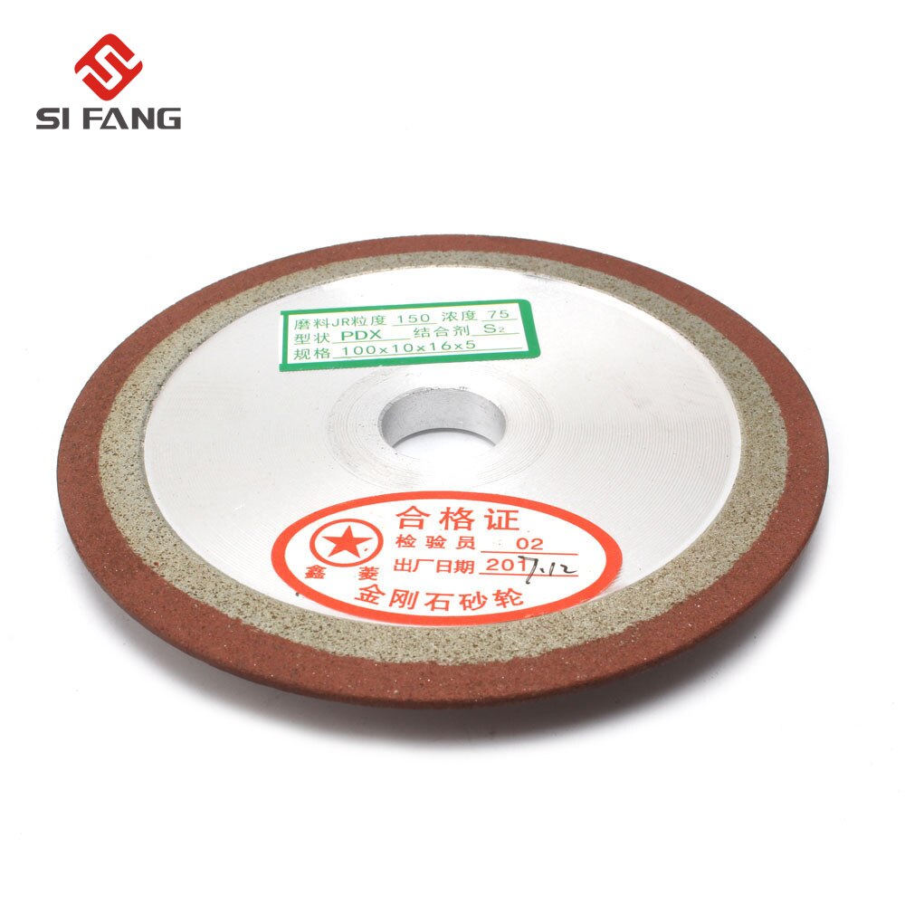100mm One Side Tapered Hars Diamant Slijpschijf 150 Grit prieel 13/16/20/25mm PDX Slijpschijf Slijpen Wielen Slijptol