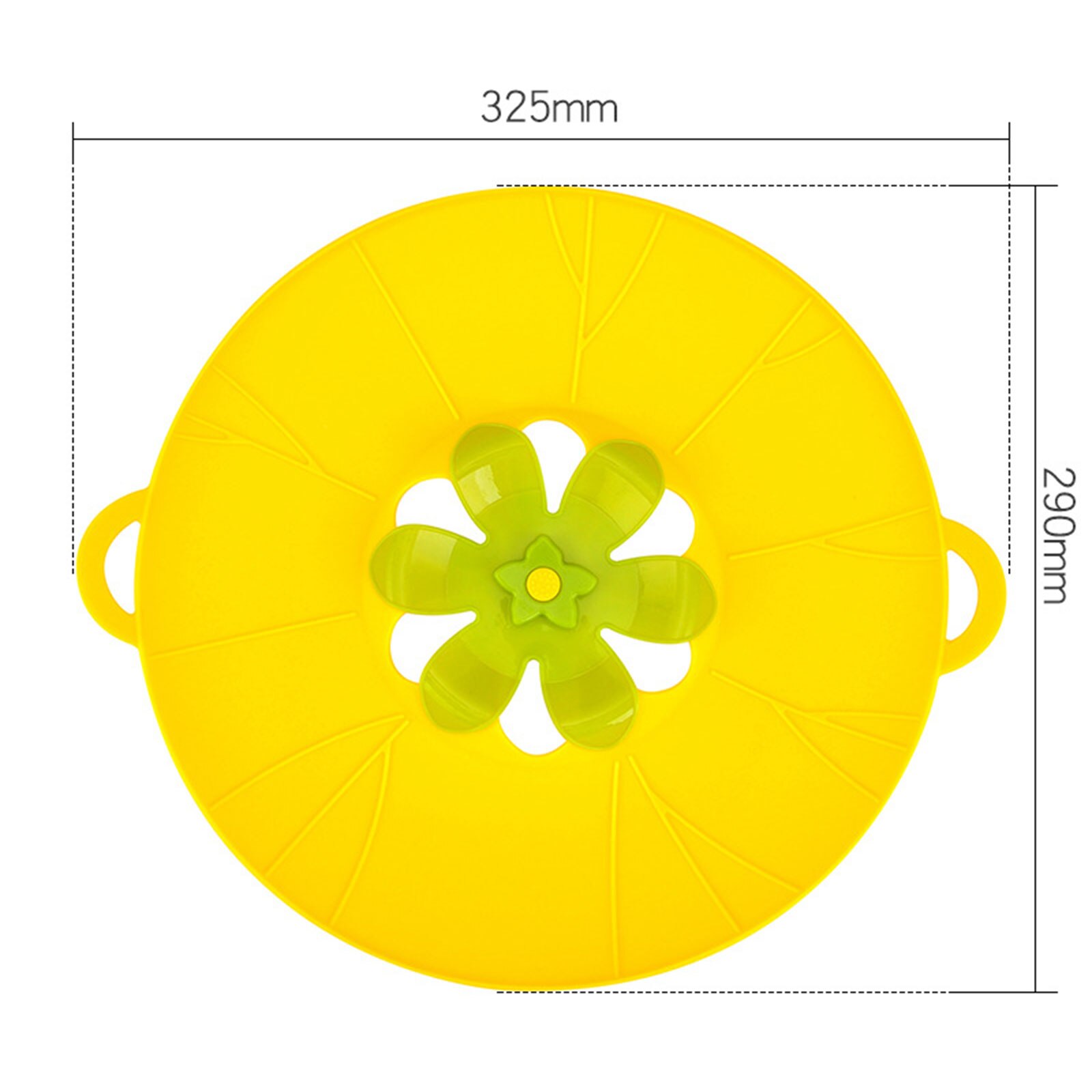 Spill Stopper Lid Cover Practical Boil Over Safeguard Anti-Spill Lid Cover Rotatable Pot Pan Gadgets: Yellow L