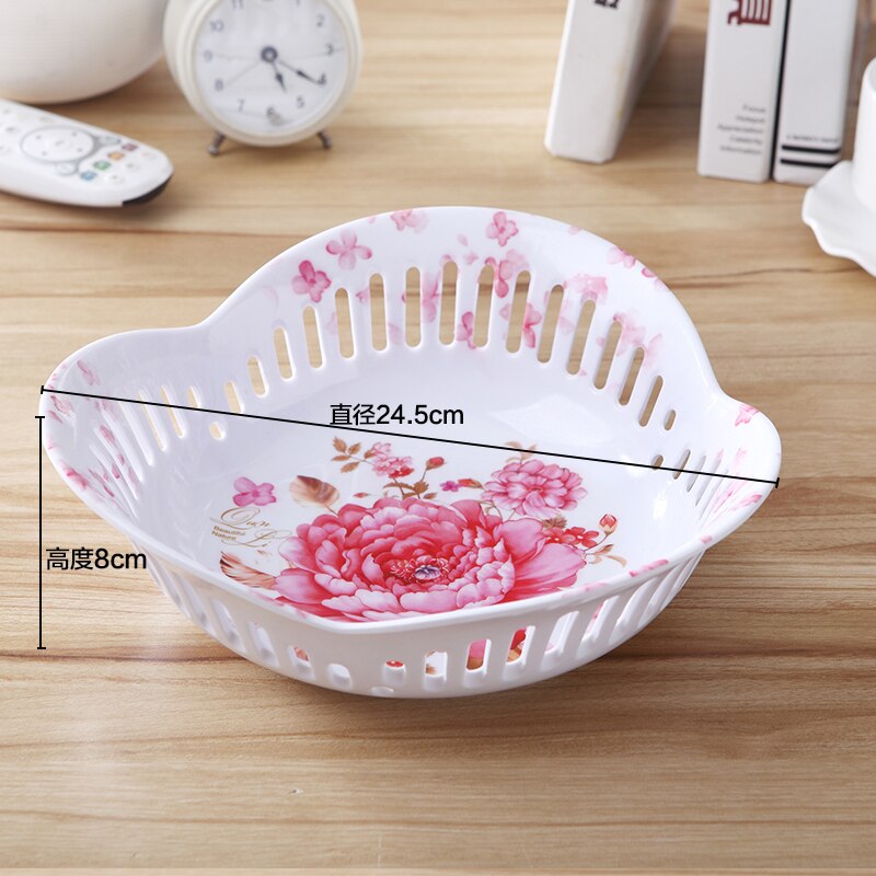 European Style Snack Plate Kitchen Product Tools Gadgets Multifunction Fruit Dish Eco-Friendly: China rose  S