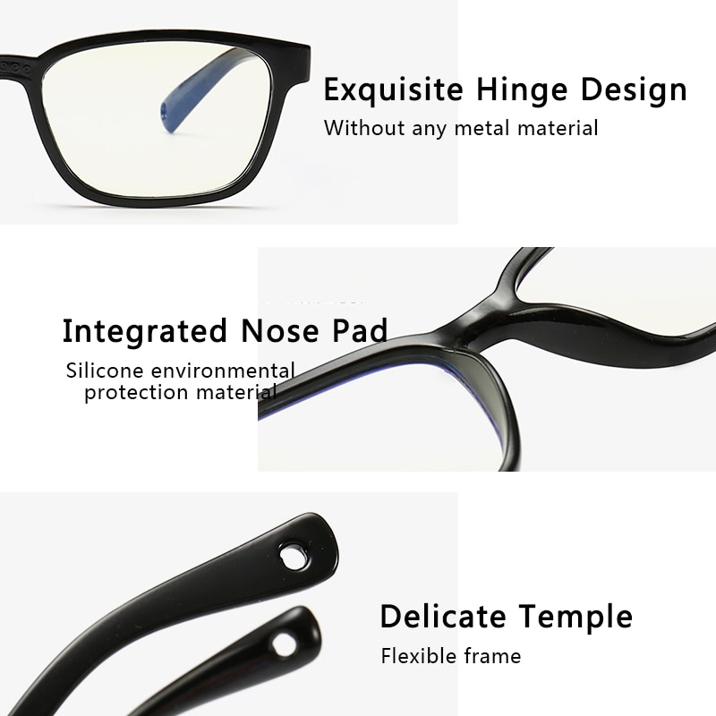 Blue Light Blocking Glasses Kids TR90 Flexible Ultralight Computer Gaming Prescription Glasses Boy Girl Child UV400