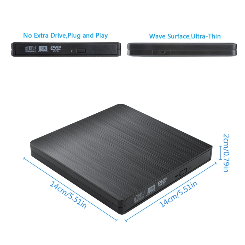 Slim Draagbare Optische Drive Behuizing Externe Usb 3.0 Hoge Snelheid Dvd Rw Brander