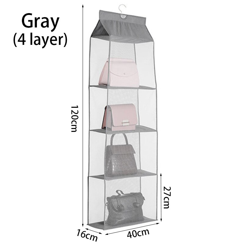 Bag Storage Racking Bag storage hanging bag Wardrobe wall-mounted fabr... – Grandado