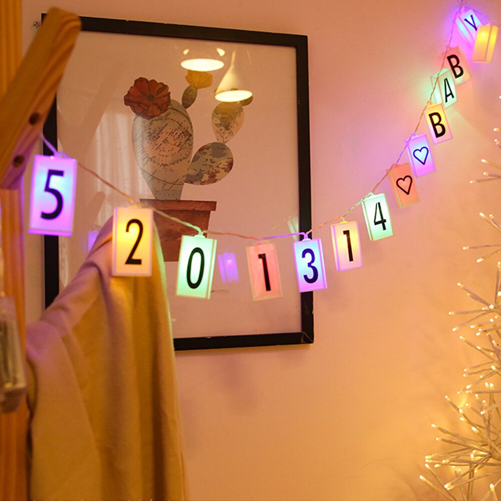 AIFENG 1.5m 3m DIY Letter Light String Happy Birthday Room Lights Decor Battery Power LED Light Room Bedroom String Lights