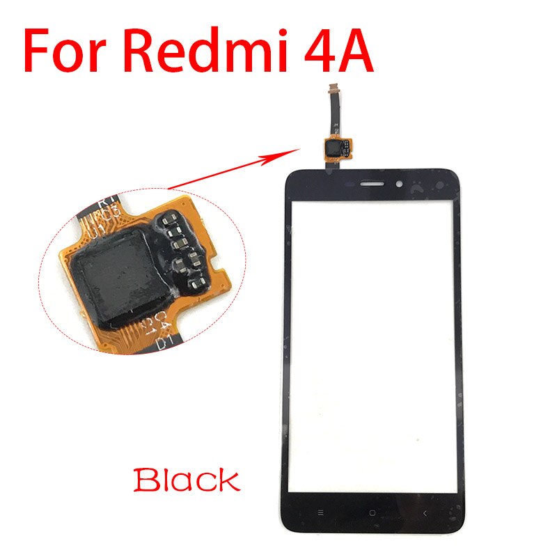 Touch Screen With Digitizer Glass Lens Panel Front Outer replacement parts For Xiaomi Redmi 4A 4X 5A 6A 7A: For  Redmi 4A black