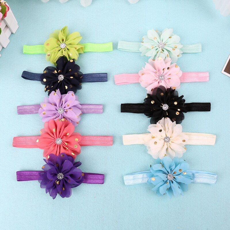 10 Uds cinta de pelo de bebé diadema flor Niña Accesorios Niños Accesorios bonitos sombreros