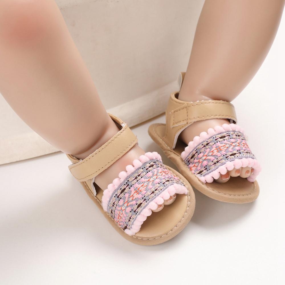 Sommer Baby Mädchen Blumen Druck Anti-Slip Atmungs Sandalen
